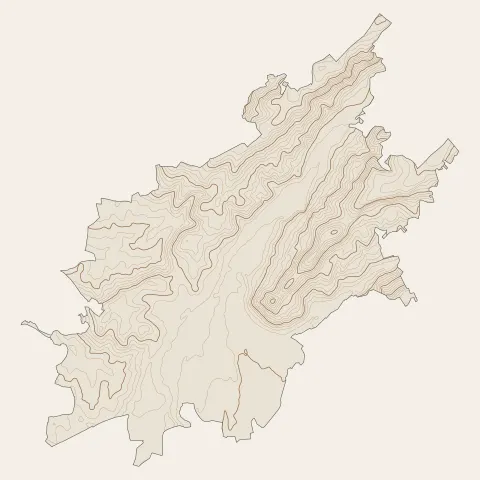 Aurillac : courbes de niveau