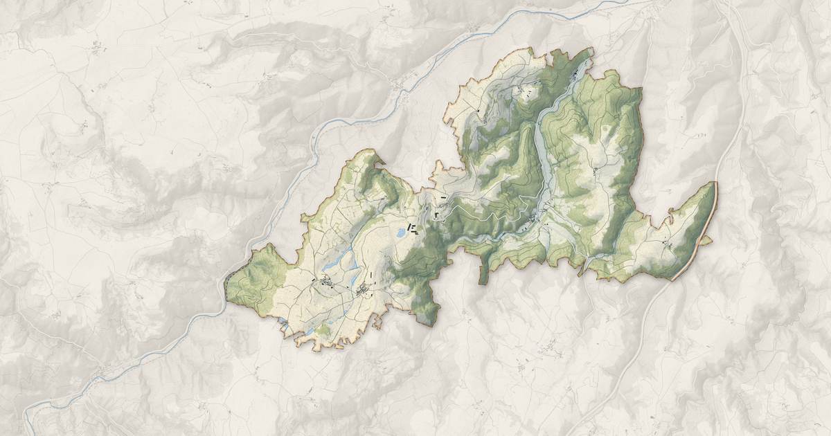 Portrait cartographique de Bonnac : relief, eau, forêts, bâti et voies, calculés à partir des données de l'IGN