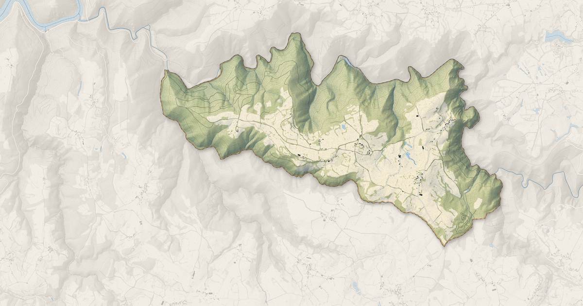 Portrait cartographique de Brageac : relief, eau, forêts, bâti et voies, calculés à partir des données de l'IGN