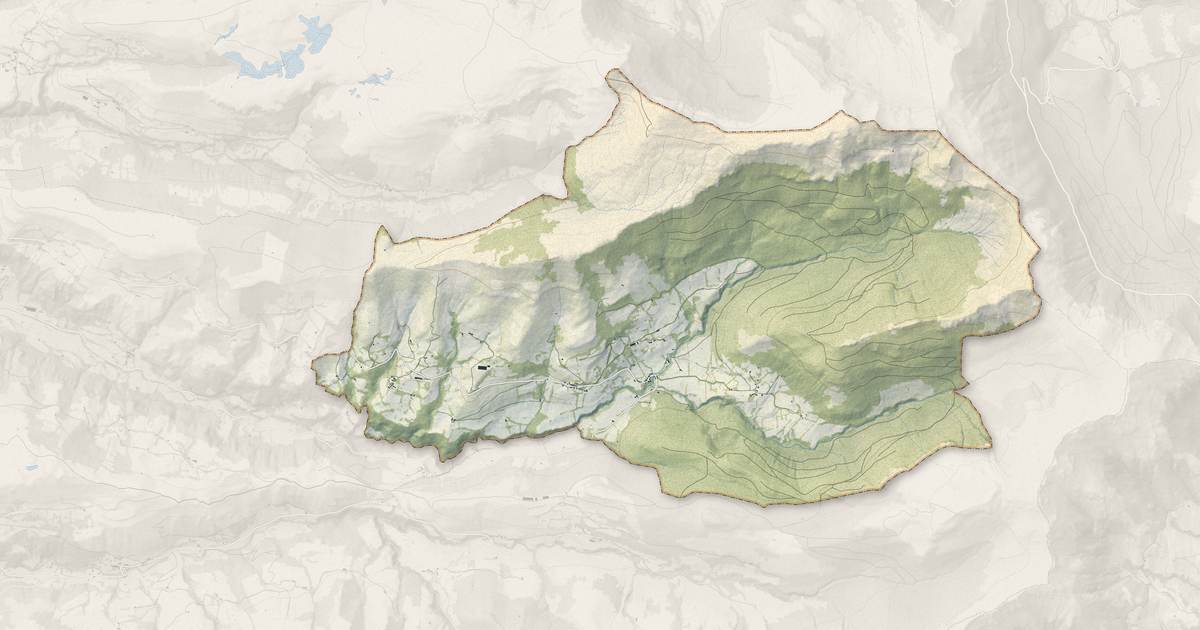 Portrait cartographique de Le Fau : relief, eau, forêts, bâti et voies, calculés à partir des données de l'IGN