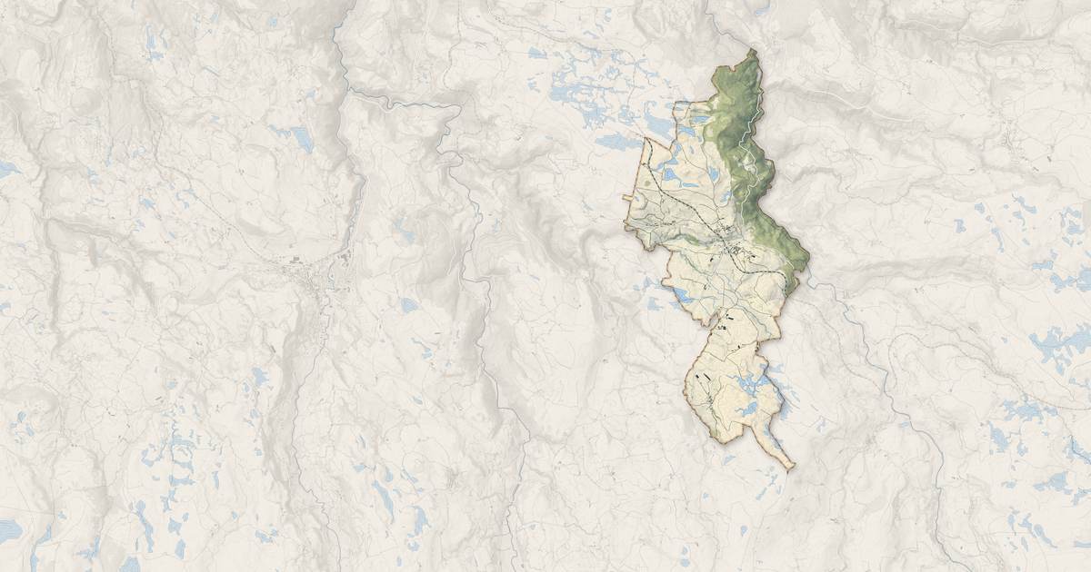 Portrait cartographique de Lugarde : relief, eau, forêts, bâti et voies, calculés à partir des données de l'IGN