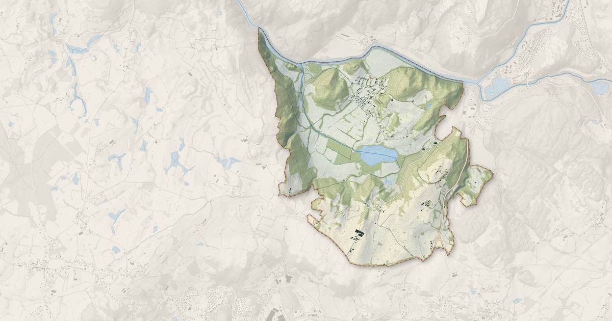 Portrait cartographique de Madic : relief, eau, forêts, bâti et voies, calculés à partir des données de l'IGN