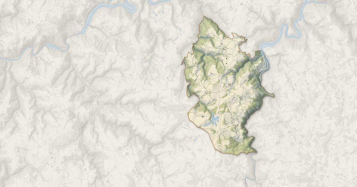 Portrait cartographique de Maurines : relief, eau, forêts, bâti et voies, calculés à partir des données de l'IGN