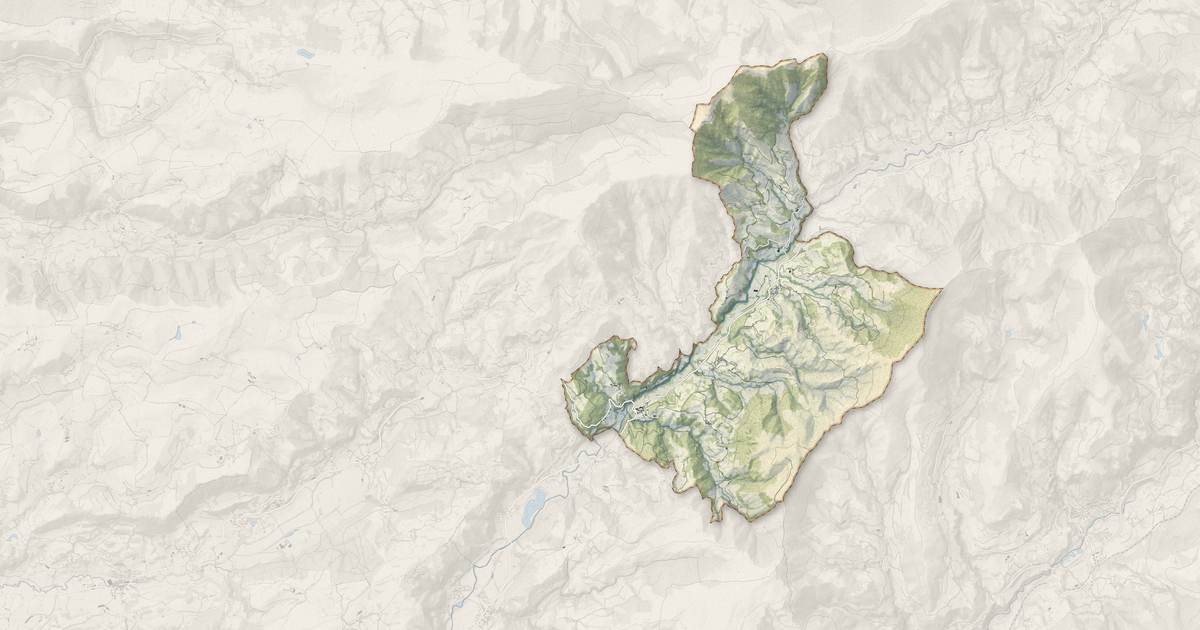 Portrait cartographique de Saint-Cirgues-de-Jordanne : relief, eau, forêts, bâti et voies, calculés à partir des données de l'IGN