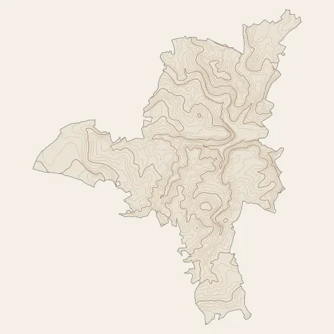 Saint-Flour : courbes de niveau