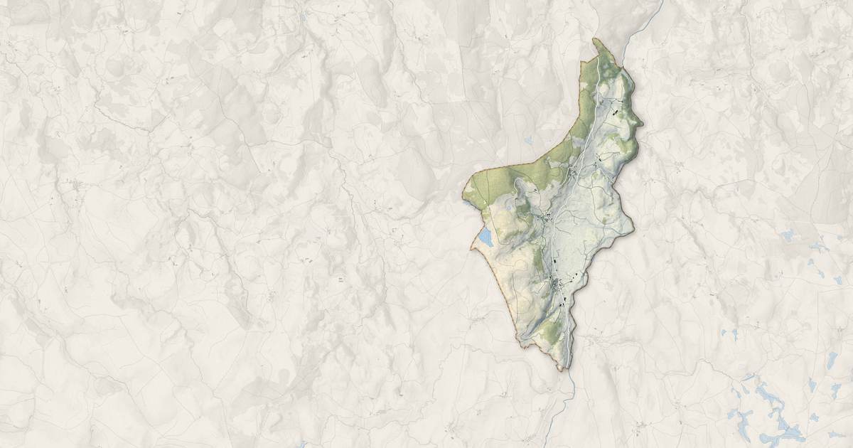 Portrait cartographique de Saint-Rémy-de-Chaudes-Aigues : relief, eau, forêts, bâti et voies, calculés à partir des données de l'IGN