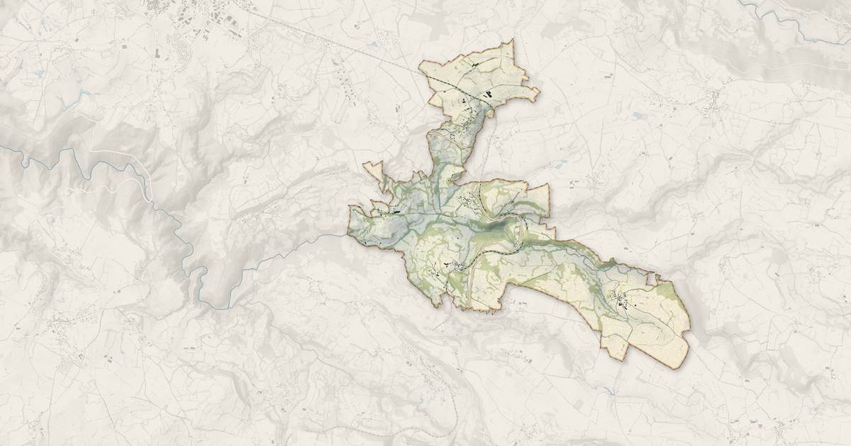 Portrait cartographique de Salins : relief, eau, forêts, bâti et voies, calculés à partir des données de l'IGN