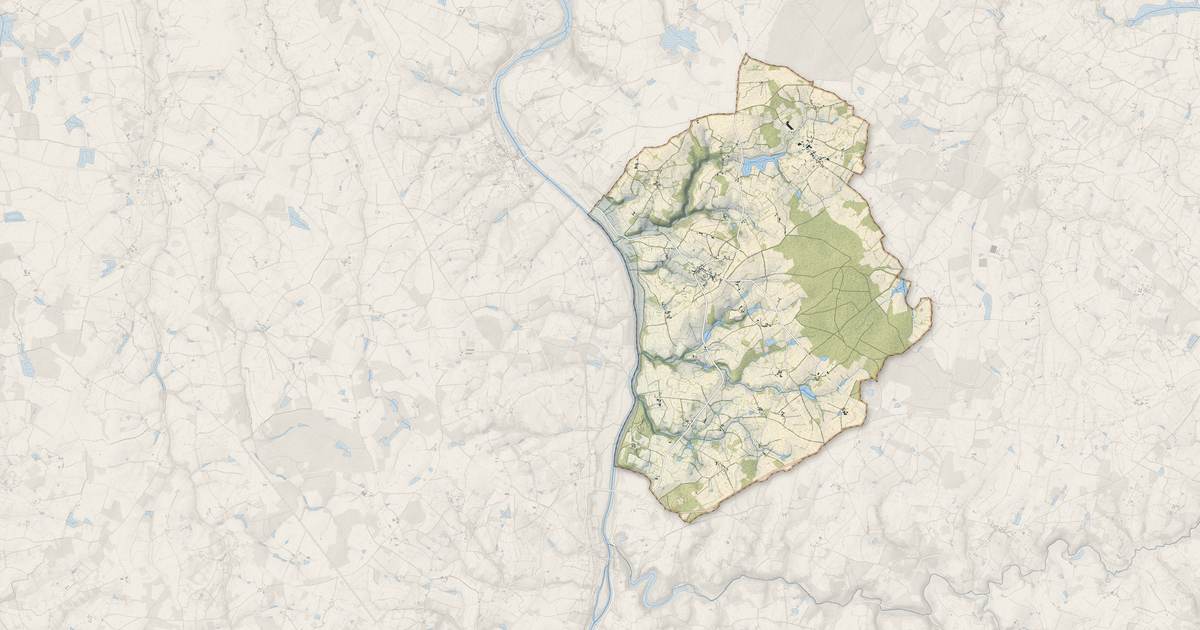 Portrait cartographique de Abzac : relief, eau, forêts, bâti et voies, calculés à partir des données de l'IGN