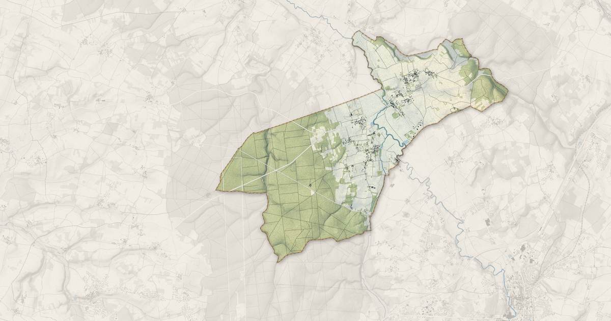 Portrait cartographique de Agris : relief, eau, forêts, bâti et voies, calculés à partir des données de l'IGN