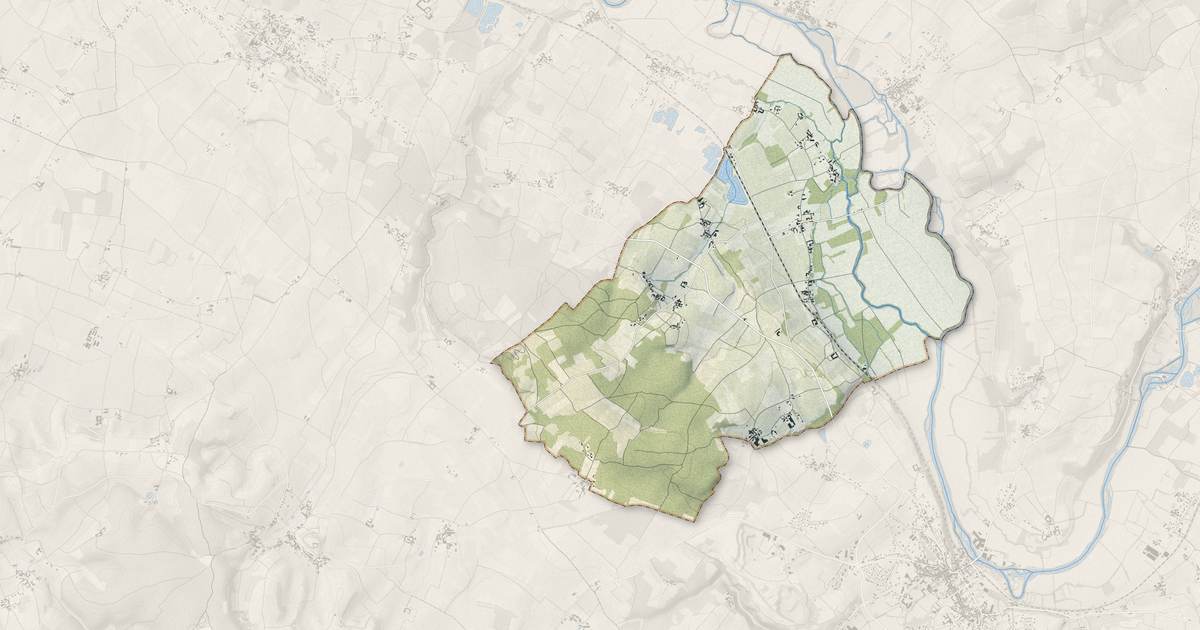 Portrait cartographique de Angeac-Charente : relief, eau, forêts, bâti et voies, calculés à partir des données de l'IGN