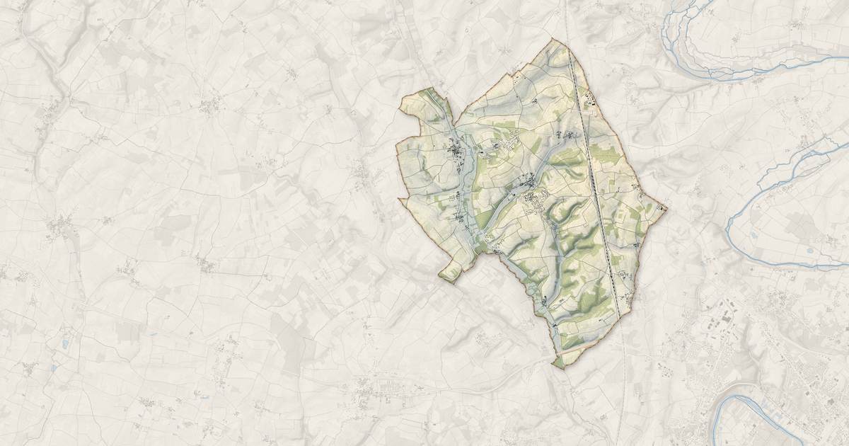 Portrait cartographique de Asnières-sur-Nouère : relief, eau, forêts, bâti et voies, calculés à partir des données de l'IGN