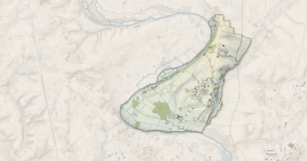 Portrait cartographique de Balzac : relief, eau, forêts, bâti et voies, calculés à partir des données de l'IGN