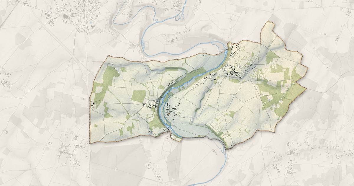 Portrait cartographique de Barro : relief, eau, forêts, bâti et voies, calculés à partir des données de l'IGN