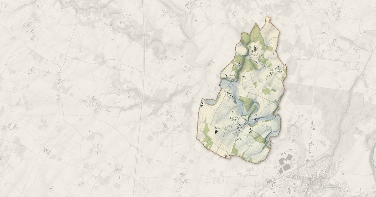 Portrait cartographique de Bernac : relief, eau, forêts, bâti et voies, calculés à partir des données de l'IGN