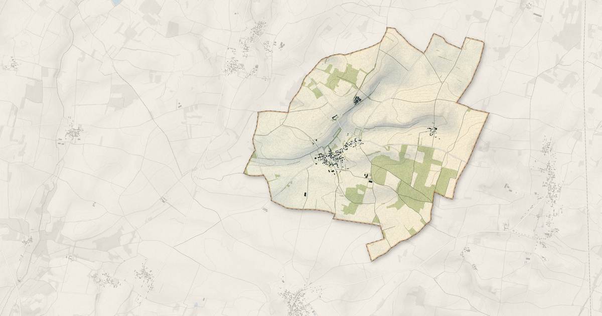 Portrait cartographique de Bessé : relief, eau, forêts, bâti et voies, calculés à partir des données de l'IGN