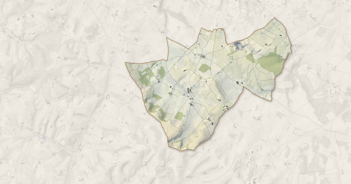 Portrait cartographique de Birac : relief, eau, forêts, bâti et voies, calculés à partir des données de l'IGN