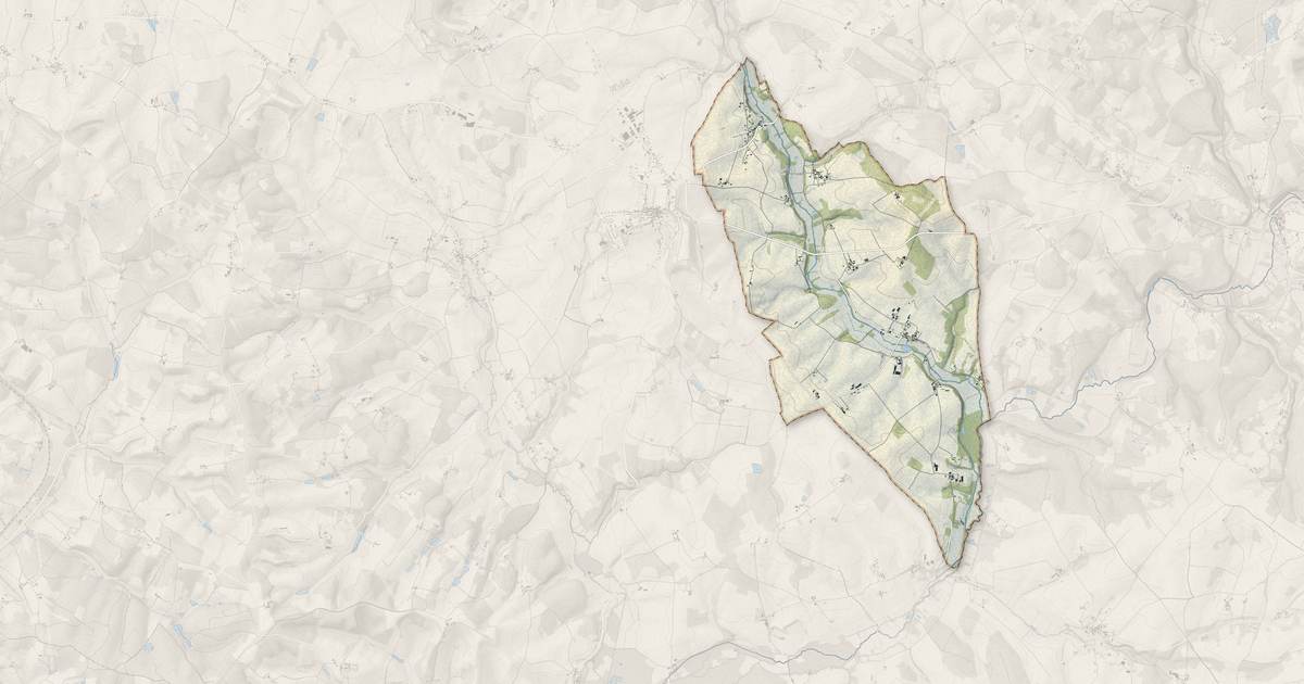Portrait cartographique de Blanzaguet-Saint-Cybard : relief, eau, forêts, bâti et voies, calculés à partir des données de l'IGN