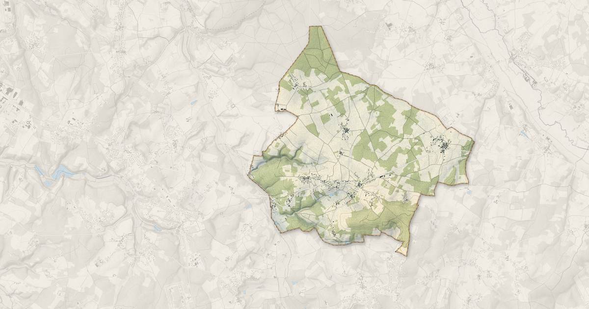 Portrait cartographique de Bouëx : relief, eau, forêts, bâti et voies, calculés à partir des données de l'IGN