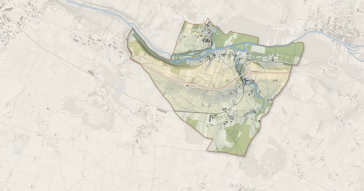Portrait cartographique de Bourg-Charente : relief, eau, forêts, bâti et voies, calculés à partir des données de l'IGN