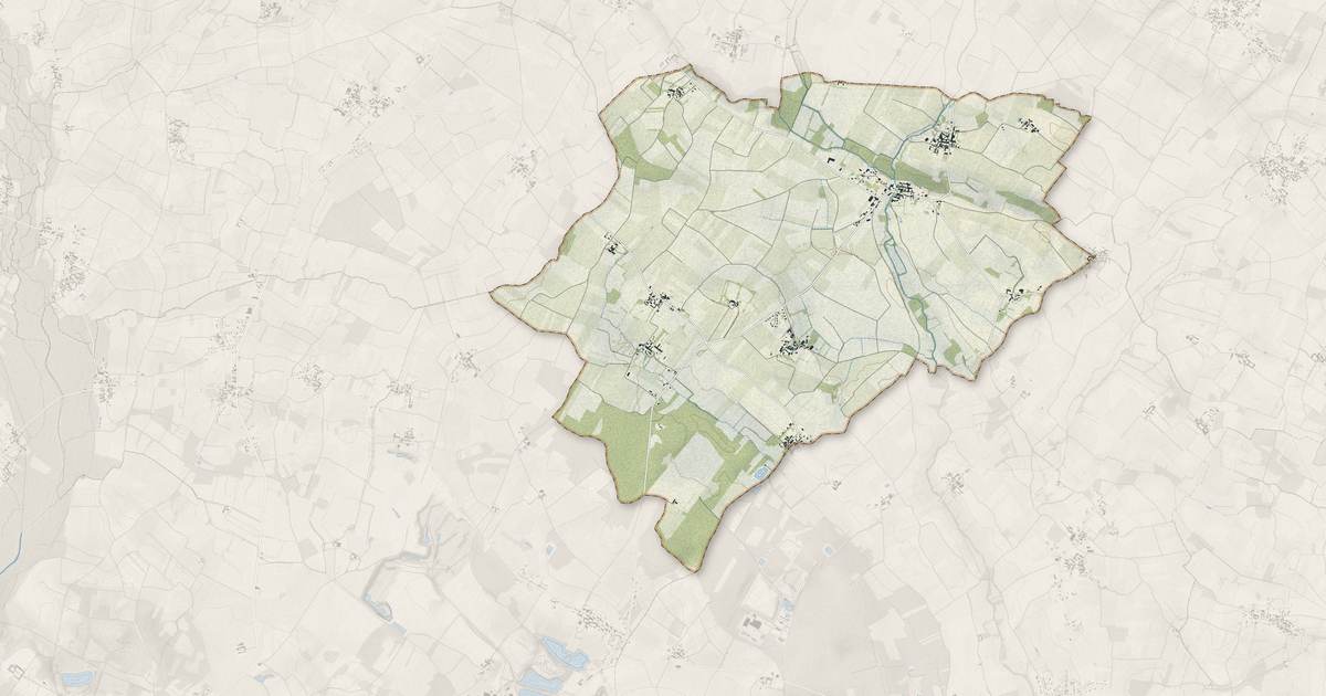 Portrait cartographique de Bréville : relief, eau, forêts, bâti et voies, calculés à partir des données de l'IGN