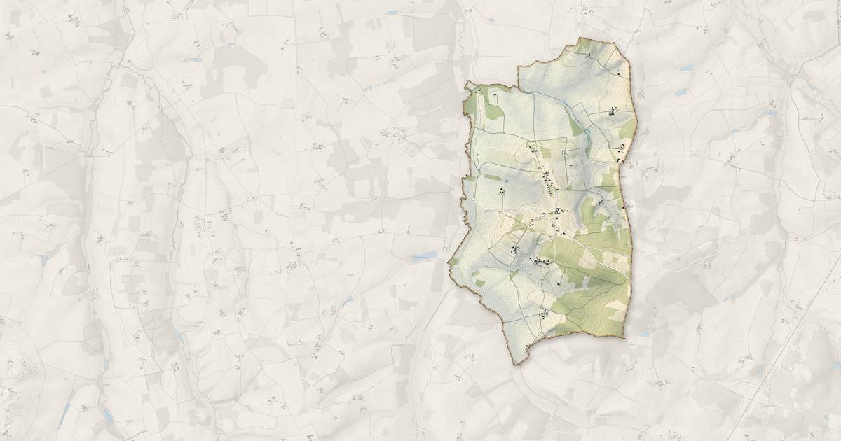 Portrait cartographique de Brie-sous-Barbezieux : relief, eau, forêts, bâti et voies, calculés à partir des données de l'IGN
