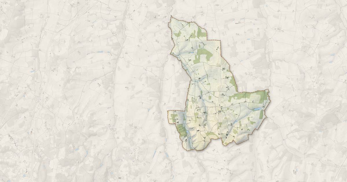 Portrait cartographique de Challignac : relief, eau, forêts, bâti et voies, calculés à partir des données de l'IGN