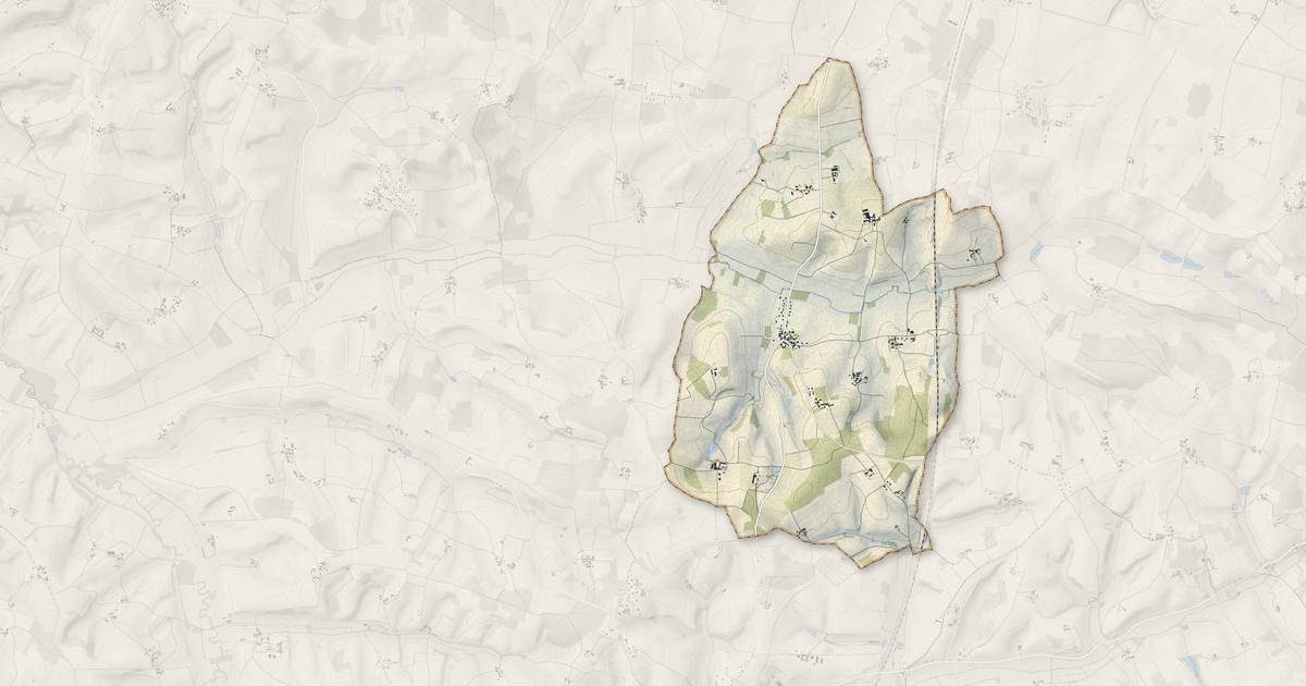 Portrait cartographique de Champagne-Vigny : relief, eau, forêts, bâti et voies, calculés à partir des données de l'IGN
