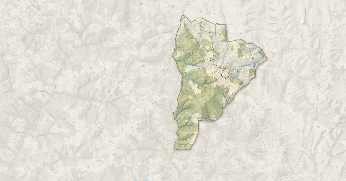 Portrait cartographique de Chillac : relief, eau, forêts, bâti et voies, calculés à partir des données de l'IGN
