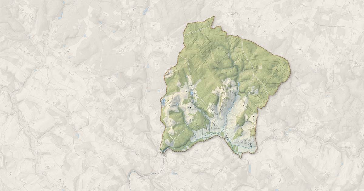 Portrait cartographique de Combiers : relief, eau, forêts, bâti et voies, calculés à partir des données de l'IGN