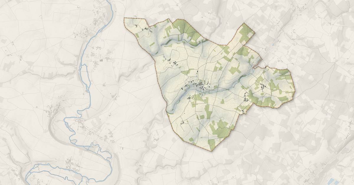 Portrait cartographique de Couture : relief, eau, forêts, bâti et voies, calculés à partir des données de l'IGN
