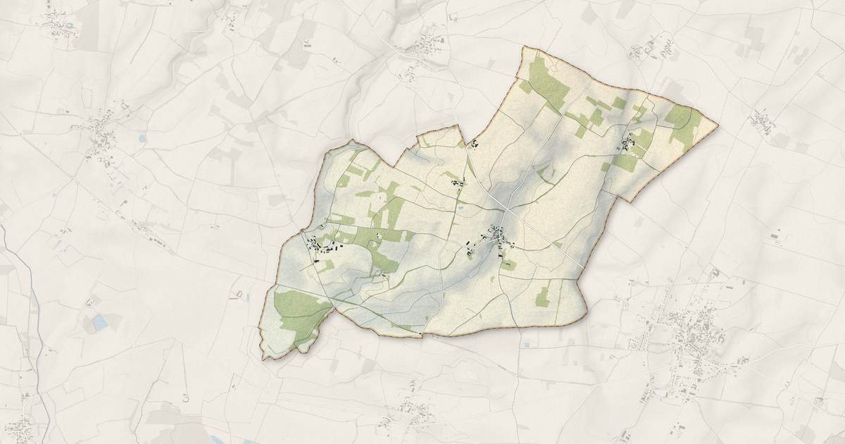 Portrait cartographique de Empuré : relief, eau, forêts, bâti et voies, calculés à partir des données de l'IGN
