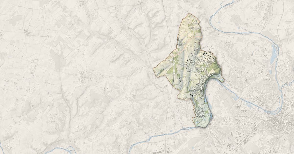 Portrait cartographique de Fléac : relief, eau, forêts, bâti et voies, calculés à partir des données de l'IGN