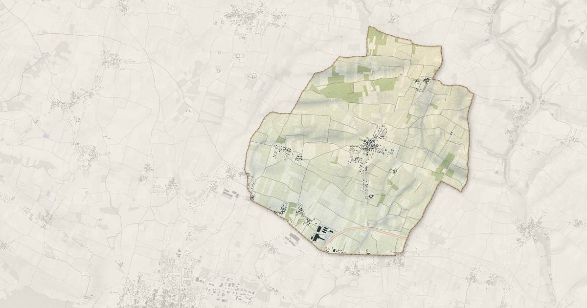 Portrait cartographique de Foussignac : relief, eau, forêts, bâti et voies, calculés à partir des données de l'IGN