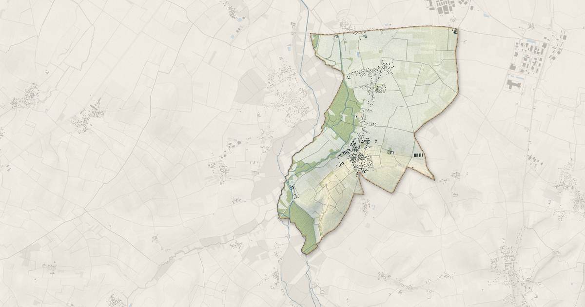 Portrait cartographique de Gimeux : relief, eau, forêts, bâti et voies, calculés à partir des données de l'IGN