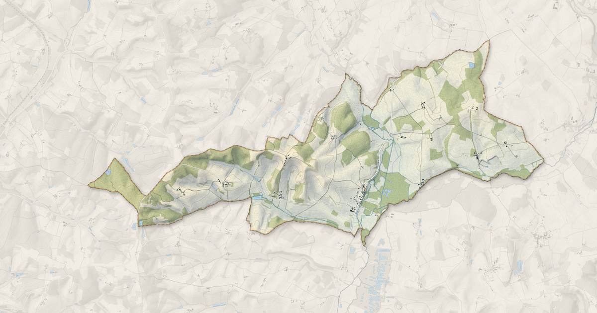 Portrait cartographique de Gurat : relief, eau, forêts, bâti et voies, calculés à partir des données de l'IGN