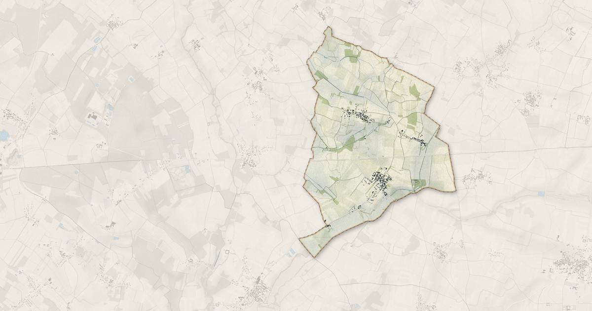 Portrait cartographique de Houlette : relief, eau, forêts, bâti et voies, calculés à partir des données de l'IGN