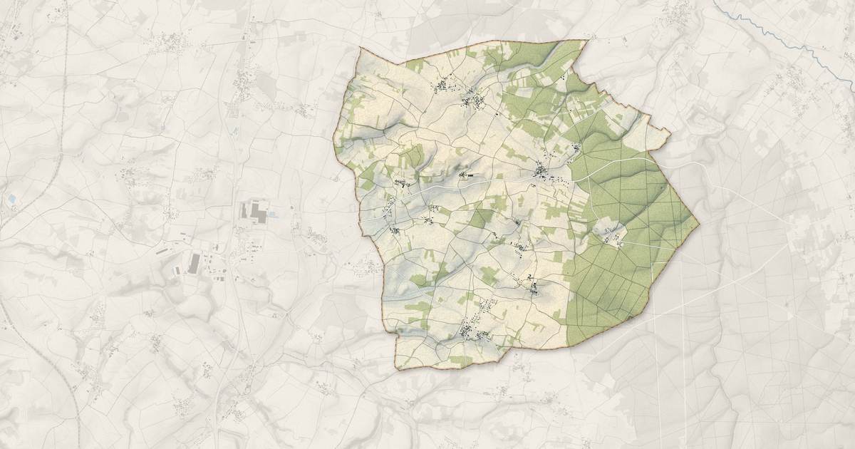 Portrait cartographique de Jauldes : relief, eau, forêts, bâti et voies, calculés à partir des données de l'IGN