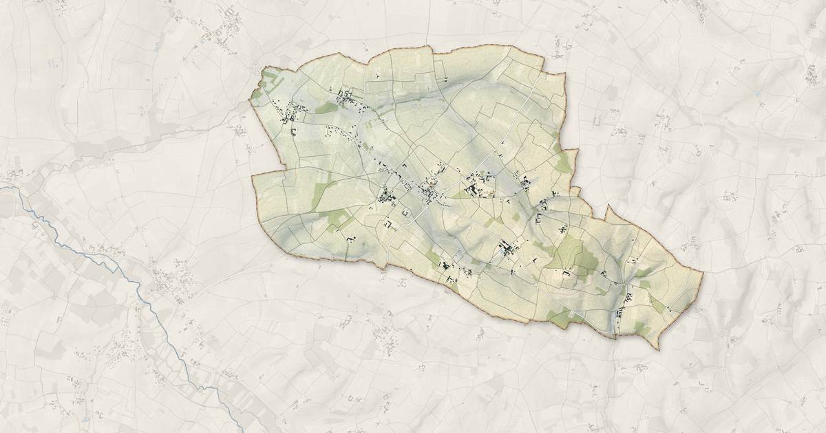 Portrait cartographique de Juillac-le-Coq : relief, eau, forêts, bâti et voies, calculés à partir des données de l'IGN