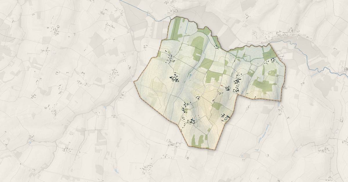 Portrait cartographique de Lagarde-sur-le-Né : relief, eau, forêts, bâti et voies, calculés à partir des données de l'IGN