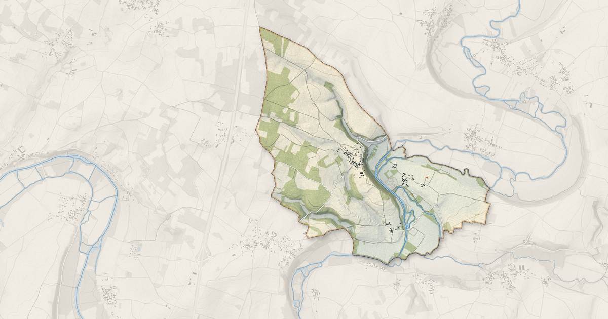 Portrait cartographique de Lichères : relief, eau, forêts, bâti et voies, calculés à partir des données de l'IGN