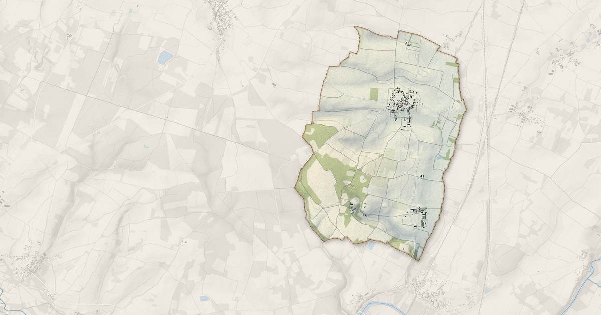 Portrait cartographique de Ligné : relief, eau, forêts, bâti et voies, calculés à partir des données de l'IGN