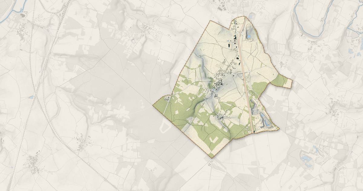 Portrait cartographique de Maine-de-Boixe : relief, eau, forêts, bâti et voies, calculés à partir des données de l'IGN