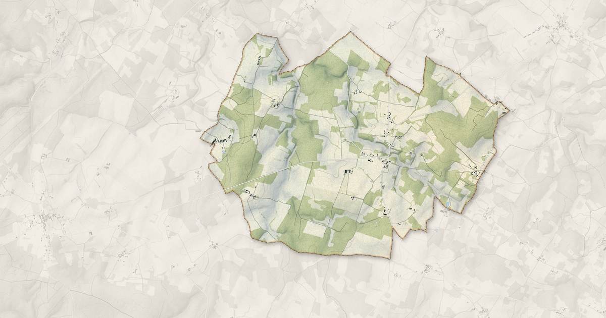 Portrait cartographique de Mainzac : relief, eau, forêts, bâti et voies, calculés à partir des données de l'IGN