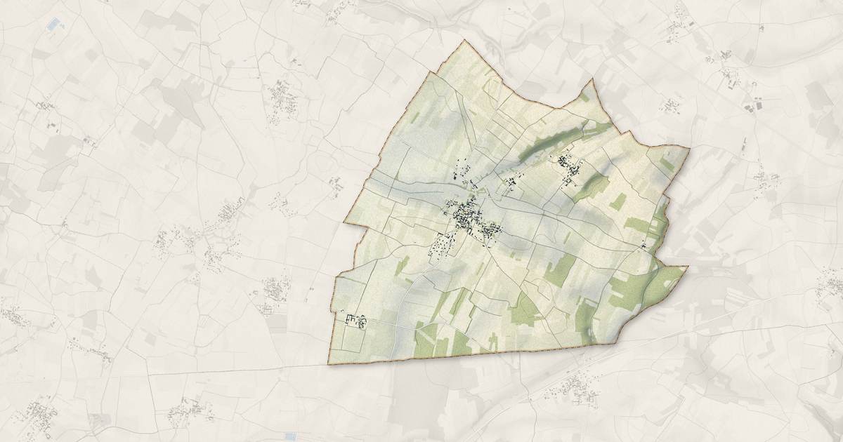 Portrait cartographique de Mareuil : relief, eau, forêts, bâti et voies, calculés à partir des données de l'IGN