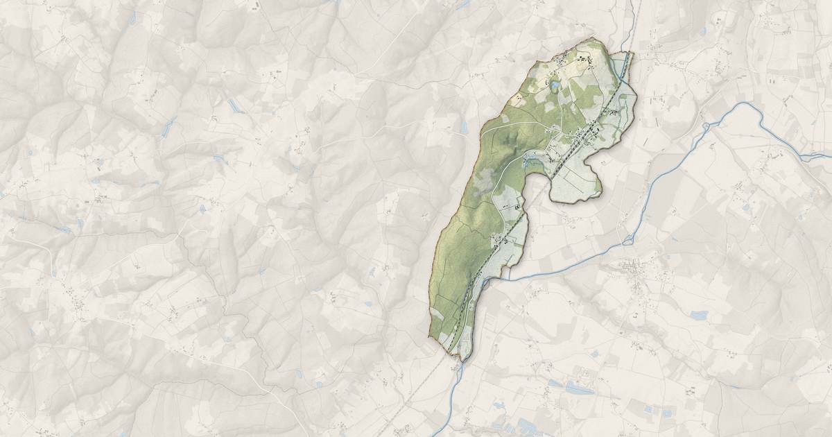 Portrait cartographique de Médillac : relief, eau, forêts, bâti et voies, calculés à partir des données de l'IGN