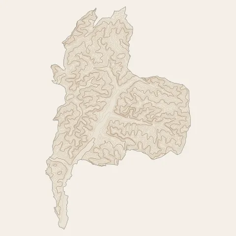 Montmoreau : courbes de niveau