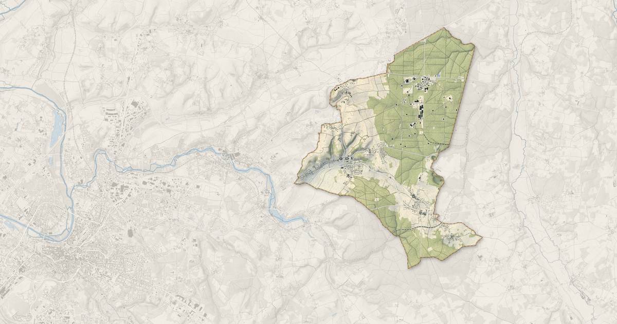 Portrait cartographique de Mornac : relief, eau, forêts, bâti et voies, calculés à partir des données de l'IGN