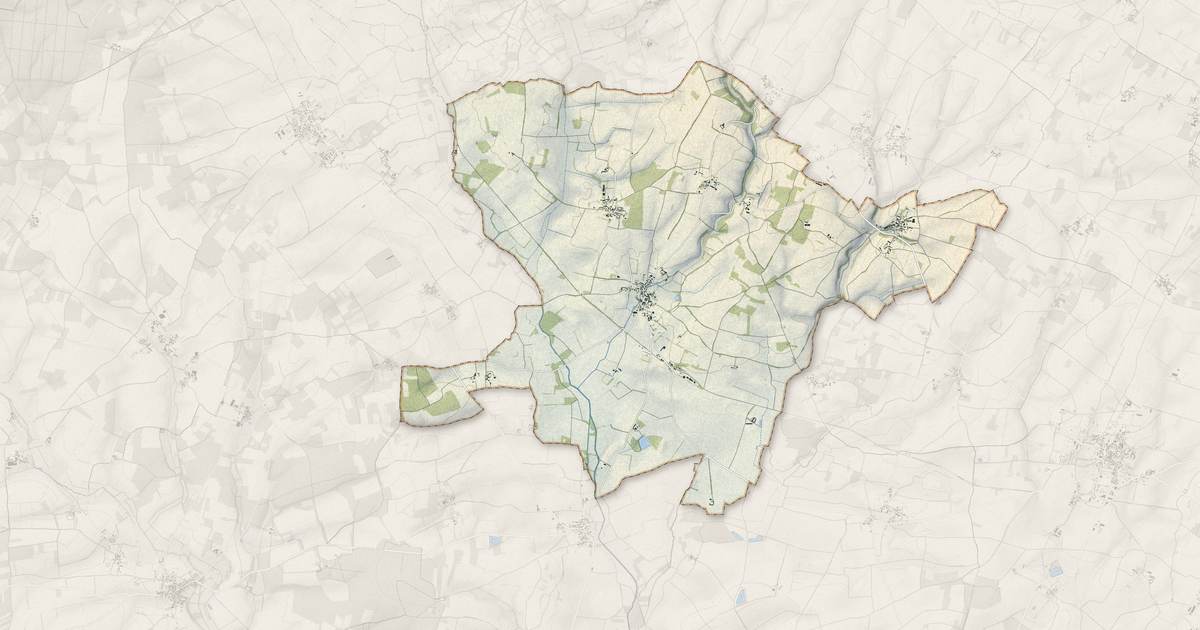 Portrait cartographique de Paizay-Naudouin-Embourie : relief, eau, forêts, bâti et voies, calculés à partir des données de l'IGN