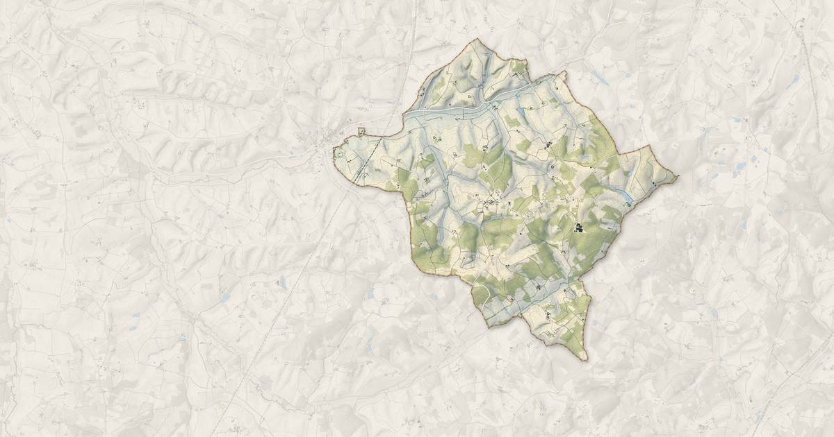 Portrait cartographique de Pérignac : relief, eau, forêts, bâti et voies, calculés à partir des données de l'IGN