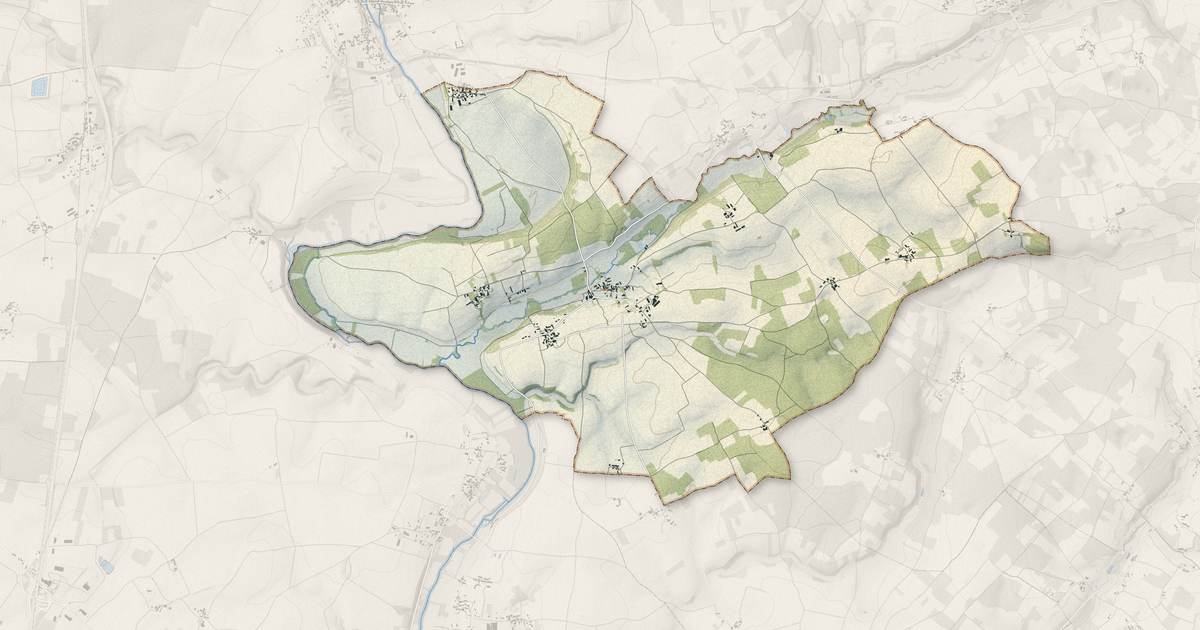 Portrait cartographique de Poursac : relief, eau, forêts, bâti et voies, calculés à partir des données de l'IGN